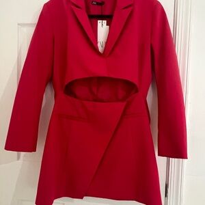 Zara Vibrant Pink Long Sleeve Dress